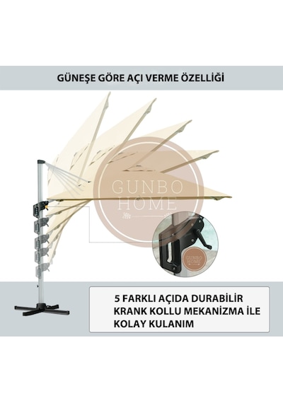 Gunbo 3 X 3 Kare Dev Bahçe Şemsiyesi Tam Rpofesyonel Bahçe Şemsiyesi