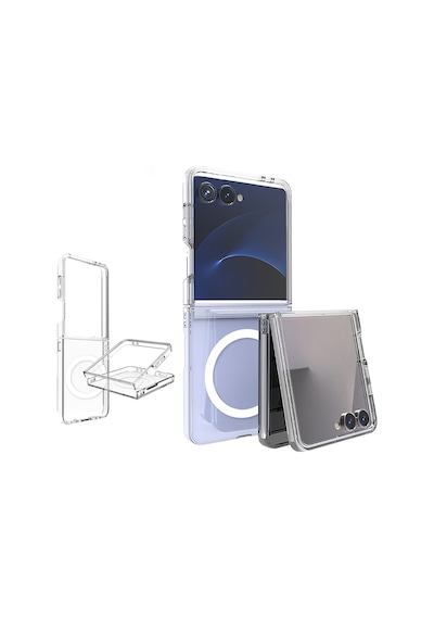 Galaxy Uyumlu Z Flip 7 Kılıf Kamera Korumalı M-safe Sert Pc Porto Kılıf Şeffaf