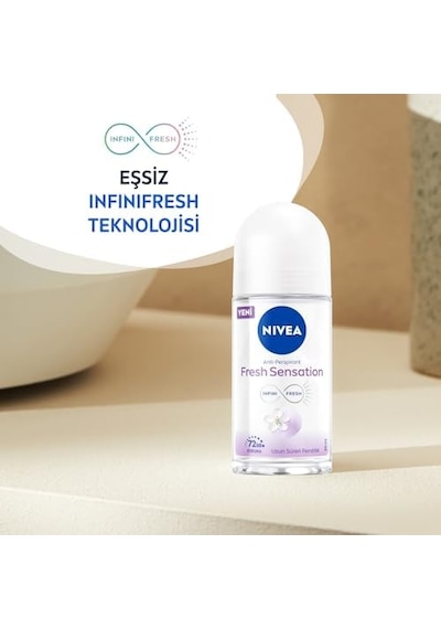 Fresh Sensation Kadın Roll On Deodorant 50 Ml,72 Saat Anti-perspirant Koruma