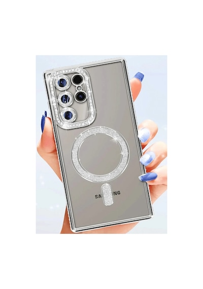 Uryport Samsung Galaxy Uyumlu S25 Ultra Kılıf Joke Simli Magneticsafe Kılıf - Gold