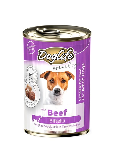 Biftekli Konserve Köpek Maması 400gr