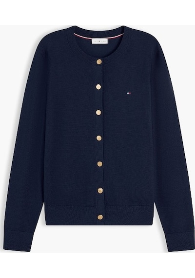 Tommy Hilfiger Co Jersey Stıtch C-nk Ls Cardı Kadın Mavi Kazak - Ww0ww42370