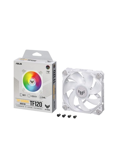 Asus Tuf Gaming Tf120 Argb Kasa Fanı, White Edition - Tekli Paket