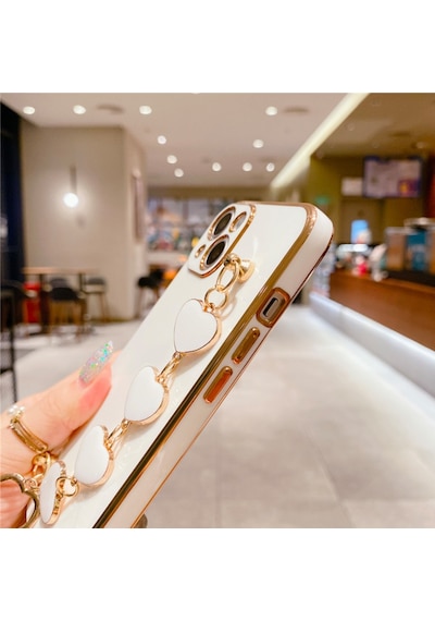 Ally Apple Uyumlu iPhone 13 Mini 5.4Inç Kilif Kalp Bileklik Tutuculu Lüx Sili 416568510