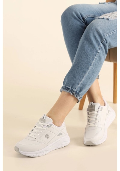 Queen Step 2105 Unisex Spor Ayakkabı Beyaz