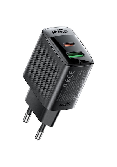 Acefast Pd30w Güç Destekli Gan 1xusb-c + 1xusb-a Çıkışlı Hızlı Duvar Şarj Cihazı - A98