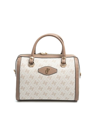 Silver Polo Sp1091 Kadın El Çantası Monogram Bej-latte