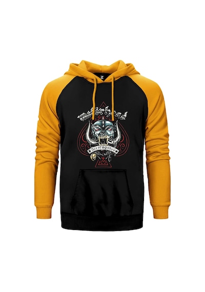 Motörhead Ace Of Spades Sarı Renk Reglan Kol Kapşonlu Sweatshirt Sarı