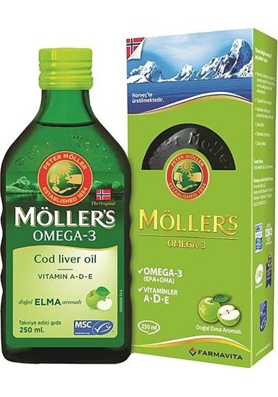 Möllers Balık Yağı Şurubu Elma Aromalı 250 ML