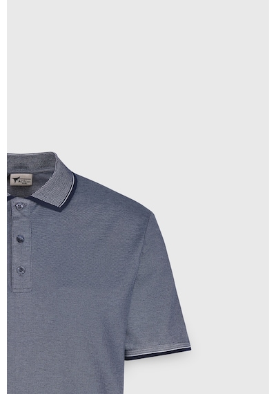AC&Co / Altınyıldız Classics 4A4820200047LAC3XL Düğmeli Polo Yaka Cepsiz Slim Fit Erkek Tişört Lacivert
