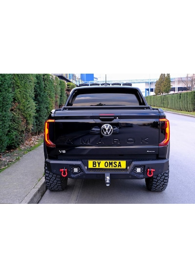 Omsa Vw Amarok Dakar V2 Çelik Arka Tampon Ledli Kör Nokta Sistemi Özel Tasarım 2022 Ve Sonrası