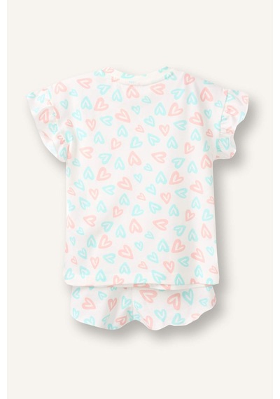 Defacto Baskılı 2li Ecru Pijama Takımı Kız Bebek H9309a526smer233 Ekru-er233