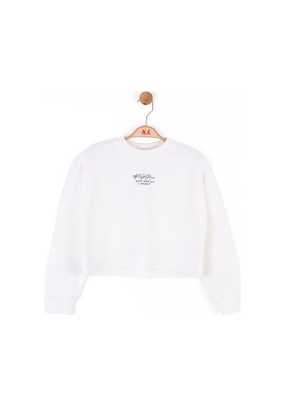 Xo Kids Kız Çocuk Sweatshirt 8-14 Yaş 37319 Ekru