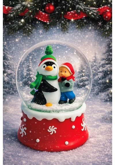 Waldern Orta Boy Kar Küresi Penguen