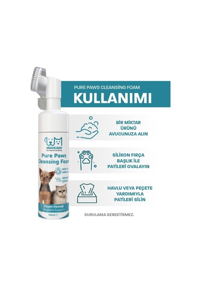Kedi Köpek Pati Temizleme Köpüğü Pati Yıkama Jeli Hijyen Bakım Spreyi Nano Series