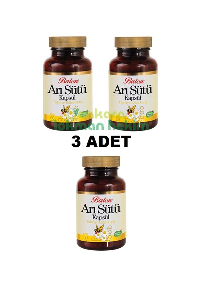 3 Adet - Balen Arı Sütü Kapsül - 60 Kapsül X 375 MG