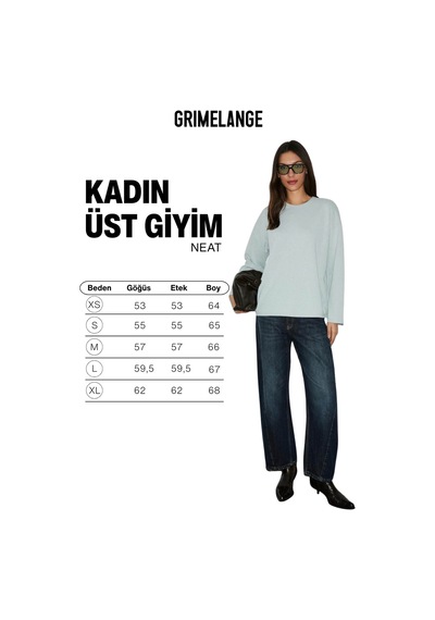 Grımelange Neat Kadın Organik Pamuklu Bisiklet Yaka Oversize Fit Uzun Kollu Gri T-shirt Gri Grımelange Neat Kadın Organik Pamuklu Bisiklet Yaka Oversize Fit Uzun Kollu Gri T-shirt Gri