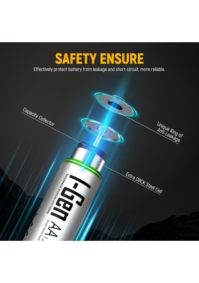I-gen G227 2'li Aa/aaa/9v Pil Şarj Aleti + 2 Adet Aa 2700 Mah 1.2v Ni-mh Şarjlı Kalem Pilli Set