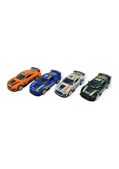4'lü Set Spor Araba Gt-500 Sürtmeli Işıklı Sesli Plastik 18cm