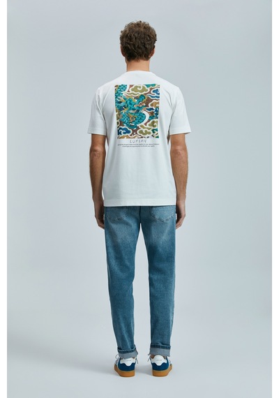 Lufian Valor Modern Grafik T- Shirt Kırık Beyaz Kırık Beyaz 111020242100510