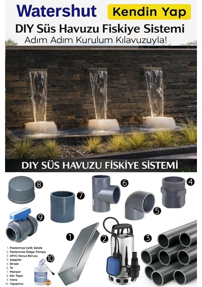Kendin Yap Bahçe Su Perdesi Şelale Sistemi Dıy