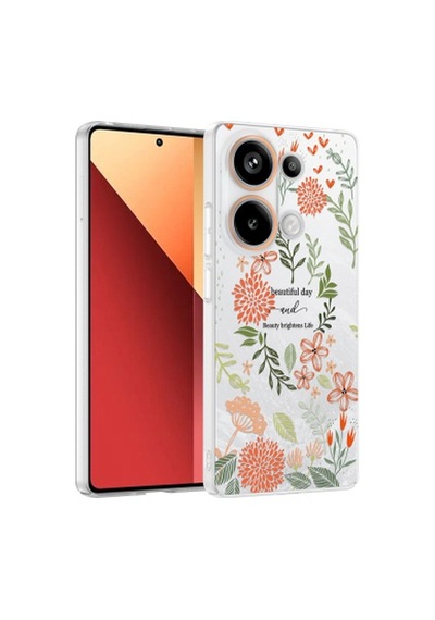 Xiaomi Redmi Note 13 Pro 4g Kılıf Kamera Korumalı Desenli Zore Klip Kapak Xiaomi Redmi Note 13 Pro 4g Zore - Beautiful