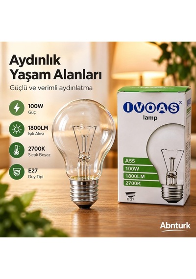 Tr 2 Adet 100w E27 Duy 1800lm Akkor Işıklı Halojen Ampul-sarı Işık 2700k Ampul