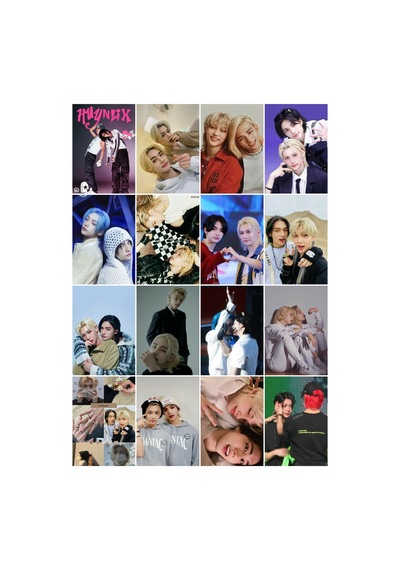 Hyunlix - Stray Kids Desenli Tasarım 16' L Fotokart Seti