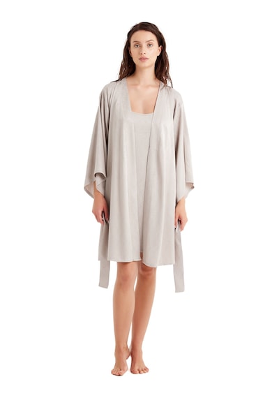 Blackspade Kadın Saten Sabahlık 60487 - Krem
