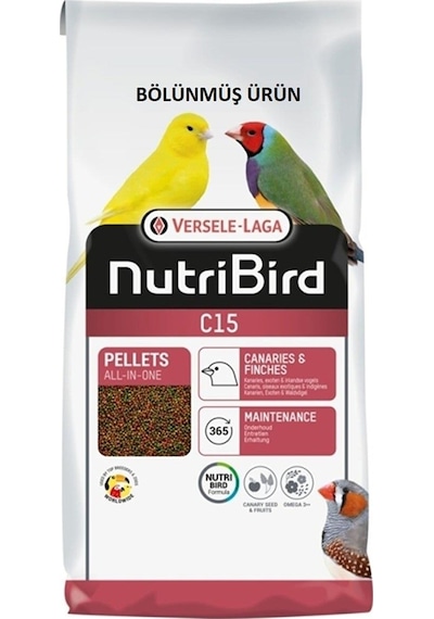 Nutribird C15 Kanarya Finch Pelet Yem 1Kg Bölünmüş Ürün