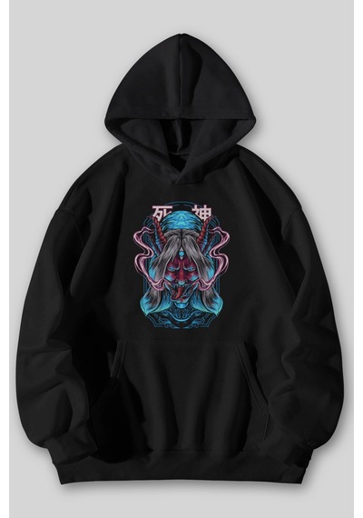 Harmandar Shinigami Japan Baskılı Unisex Siyah Gri Kanguru Cepli Kapüşonlu Sweatshirt Hoodie SiYAH Harmandar Shinigami Japan Baskılı Unisex Siyah Gri Kanguru Cepli Kapüşonlu Sweatshirt Hoodie SiYAH