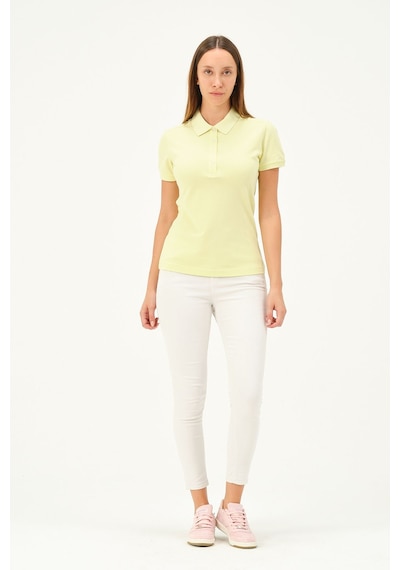 Msw Kadın Kısa Kollu Regular Fit Polo Yaka T-shirt Sarı