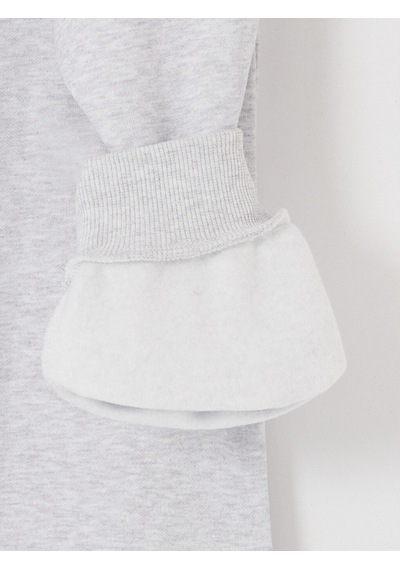 Lcw Modest Gri Baskılı Kadın Kalın Sweatshirt Tunik