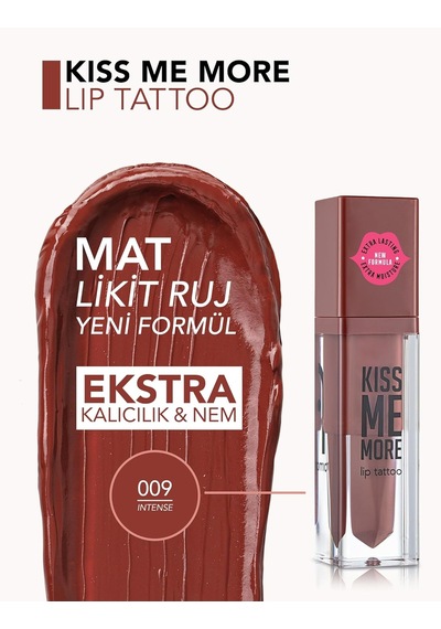 Kiss Me More Yüksek Pigmentli & Mat Bitişli Nemlendirici Likit Ruj Pembe
