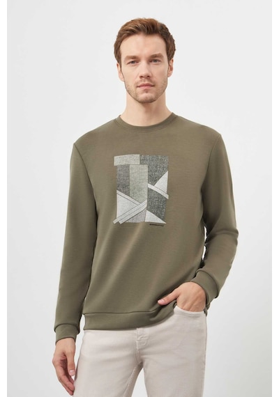 Morven Erkek Yeşil Trend Bisiklet Yaka Sweat-shirt 25ks063004700 Yeşil Yeşil