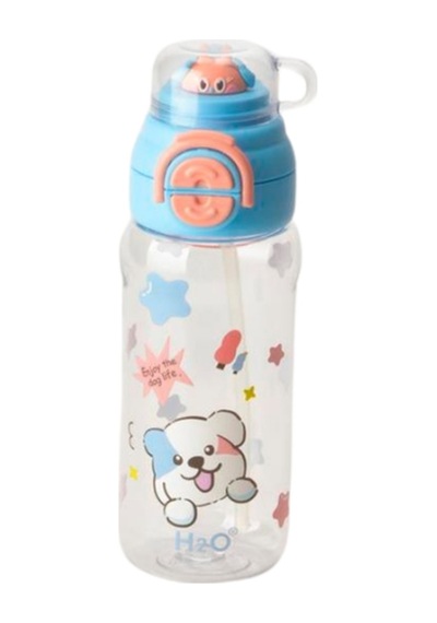 H2o Sevimli Desenli Polikarbon Matara 650 Ml Mavi