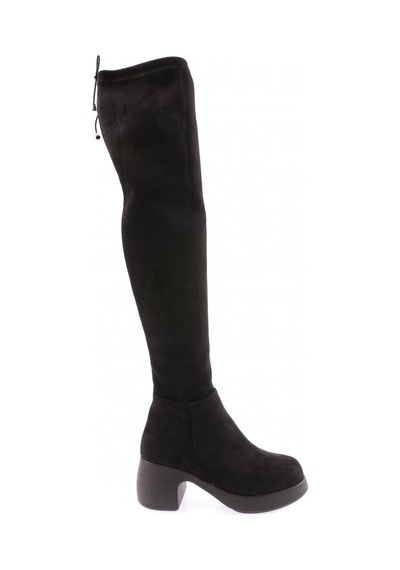 Dgn 2100 Kadin Strech Knee High Topuklu Çizme 2100-2131-R1680 Siyah