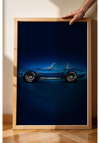 Saturn Shelby Cobra 427 Sc Araba Çerçeveli Tablo Erkek Odası Ve Garaj Dekoru Classic Car Collection
