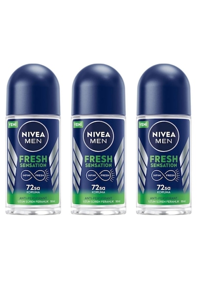 Nivea Fresh Sensation Erkek Roll-on Deodorant 3 X 50 Ml
