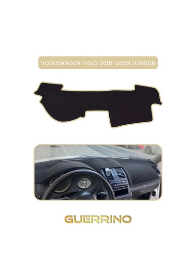 Volkswagen Polo 2001-2009 Dürbün Torpido Koruma Halısı Bej Kenar