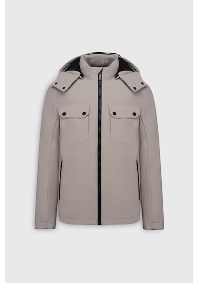 AC&Co / Altınyıldız Classics Erkek Tas Termometreli Standart Fit Normal Kesim Çıkma Kapüşonlu Yan Cepli Şişme Mont Taş Rengi AC&Co / Altınyıldız Classics Erkek Tas Termometreli Standart Fit Normal Kesim Çıkma Kapüşonlu Yan Cepli Şişme Mont Taş Rengi