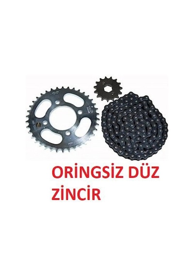 Zincir Dişli Seti Kaliteli Oringsiz Düz Zincir Bajaj Pulsar Ns