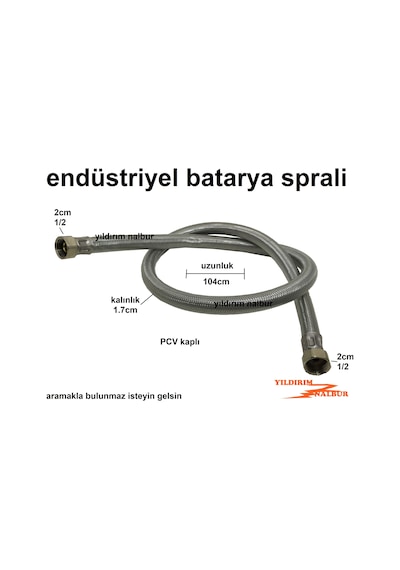 Endüstriyel Evye Bataryası Sprali Hortumu Elcik Flex