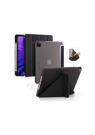 Apple Uyumlu iPad, Pro 11 4. Nesil 2022 Kılıf Kalem Bölmeli Trifolding Case