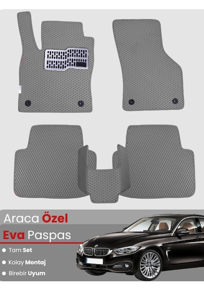 Bmw 4 Serisi F36 Grancoupe 2014-2020 Uyumlu Eva Paspas Tam Set Araca Özel,su Geçirmez 437