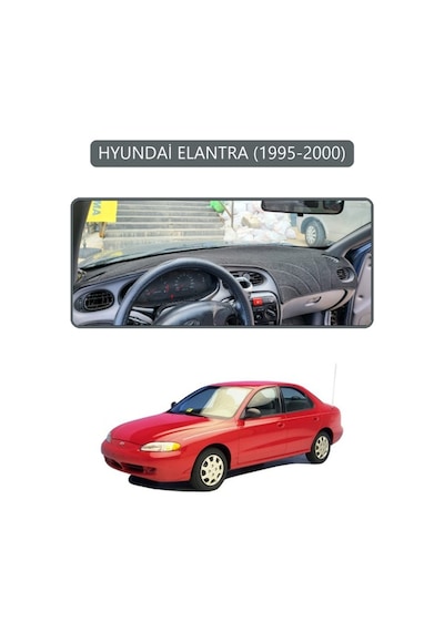 Hyundai Elantra 1995-2000torpido Koruma Halısı Gri Kenar