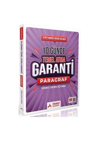 Paraf 10 Günde Temel Atma Garanti Paragraf Video Ders Kitabı