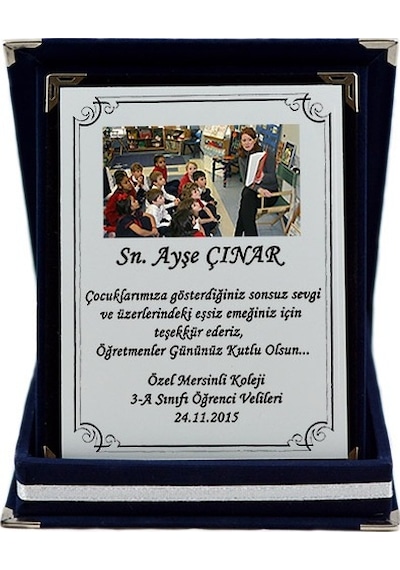 Öğretmenler Günü Hediyesi Fotoğraflı Ve Isimli Plaket
