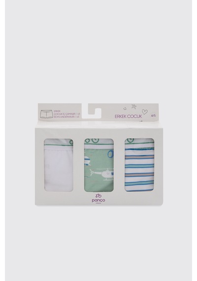 Panço Erkek Çocuk 3'lü Boxer Set 2612bk14004 Renkli