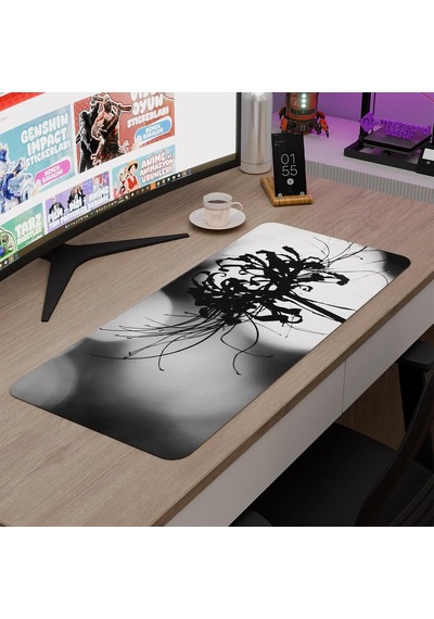 Tr Higanbana Kırmızı Örümcek Zambağı Oyuncu Gaming Mouse Pad Kauçuk Kaymaz Taban Mousepad V4, 70x30 Xl
